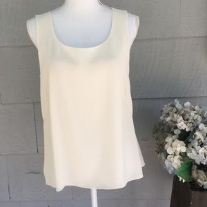 ARKIS womens cream sleeveless silk top. Size M